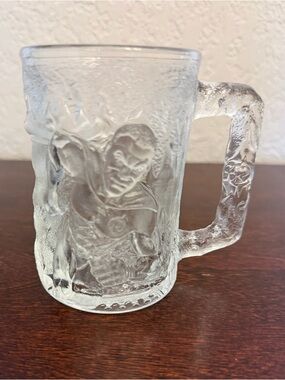 VTG 1995 McDonald's Batman Forever Robin 3D Cup Mug Glass Drinkware Batmobil